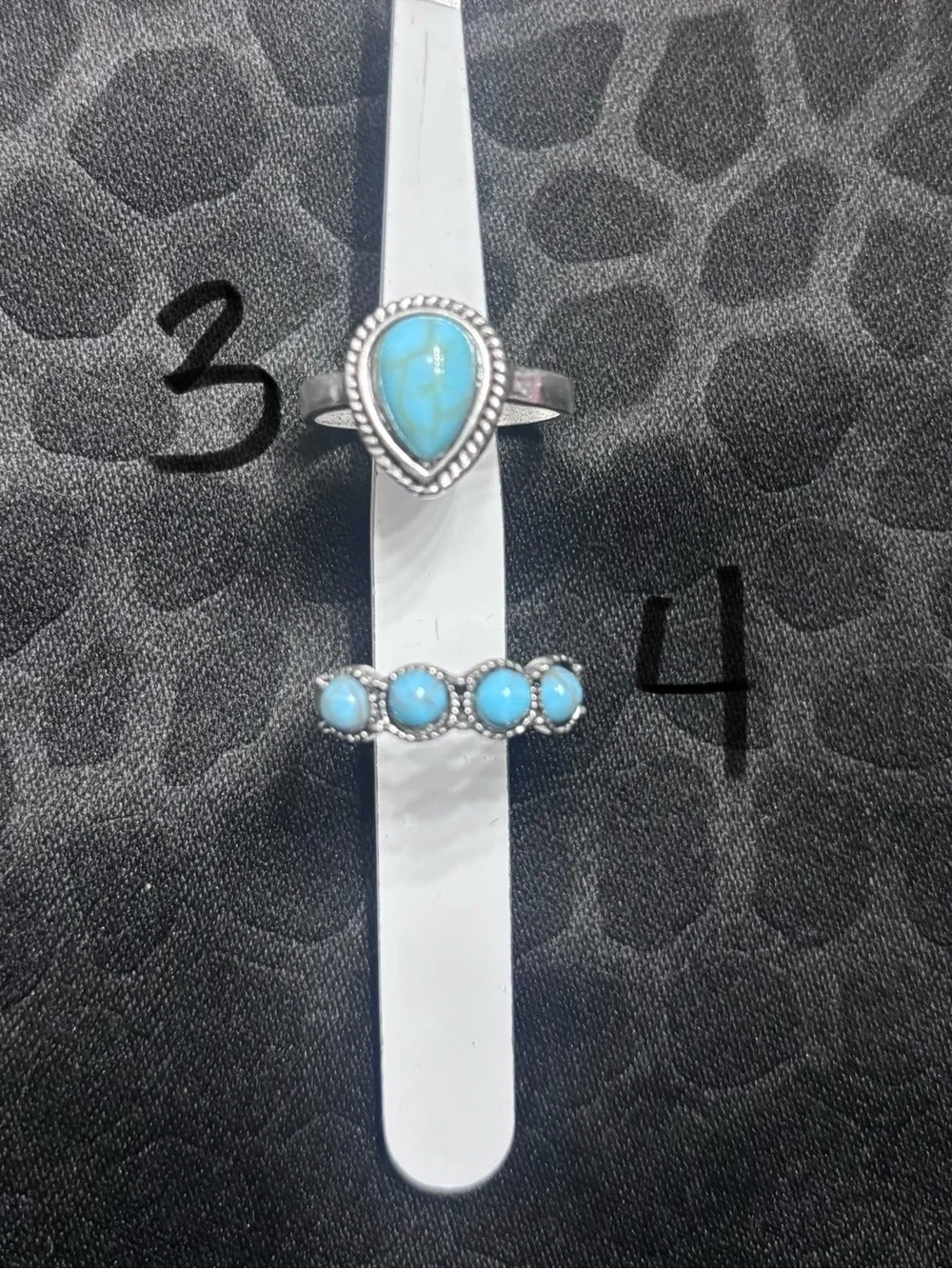 Vintage-Style Turquoise Silver rings